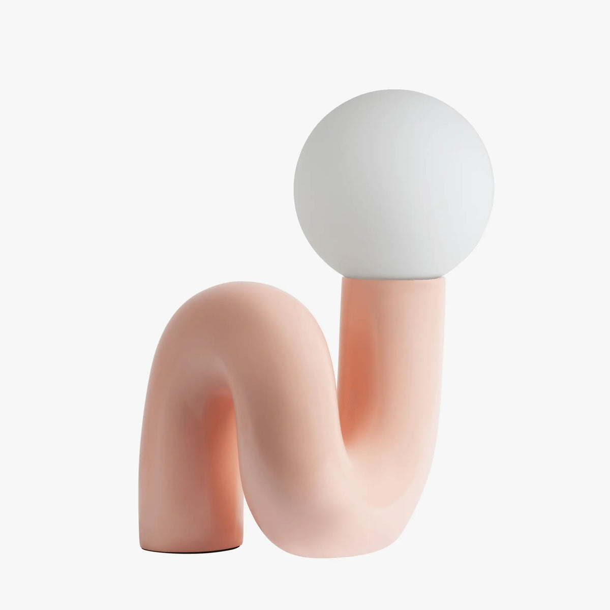 Torcetto Table Lamp in Cream Pink - Front