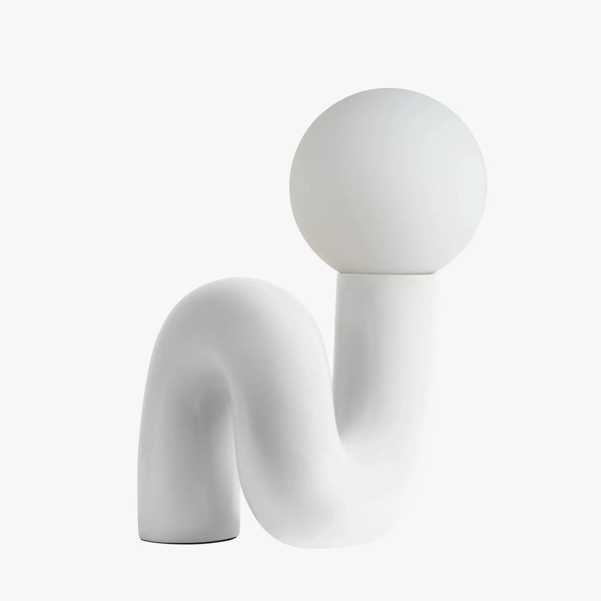 Torcetto Table Lamp in Ivory White - Front