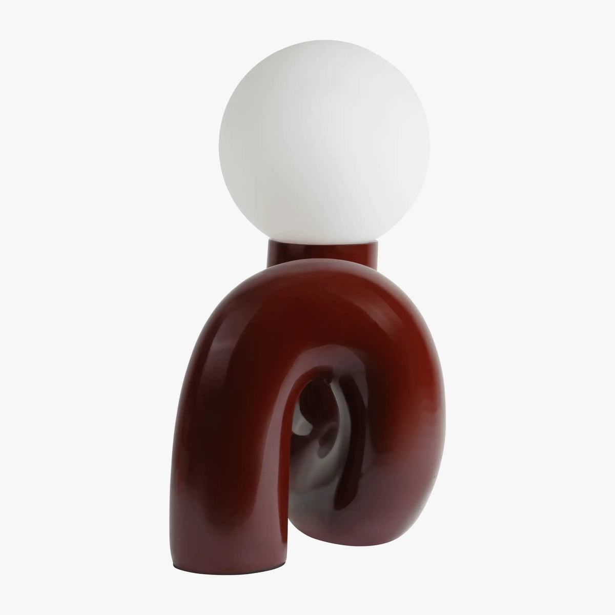 Torcetto Table Lamp in Burgundy Red - Side