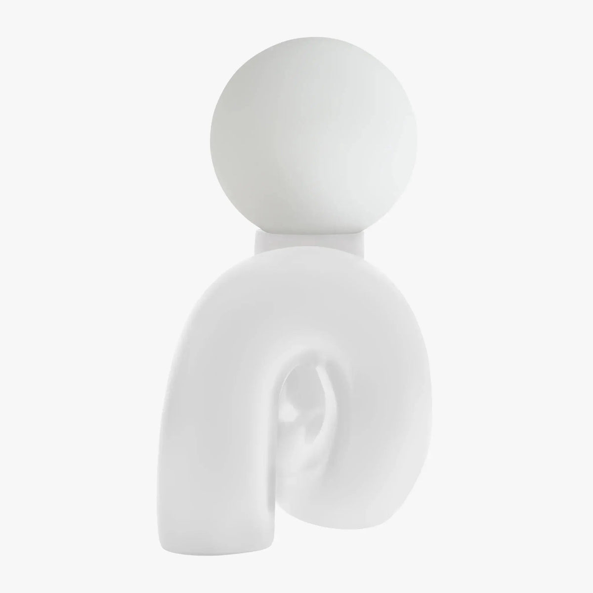 Torcetto Table Lamp in Ivory White - Side