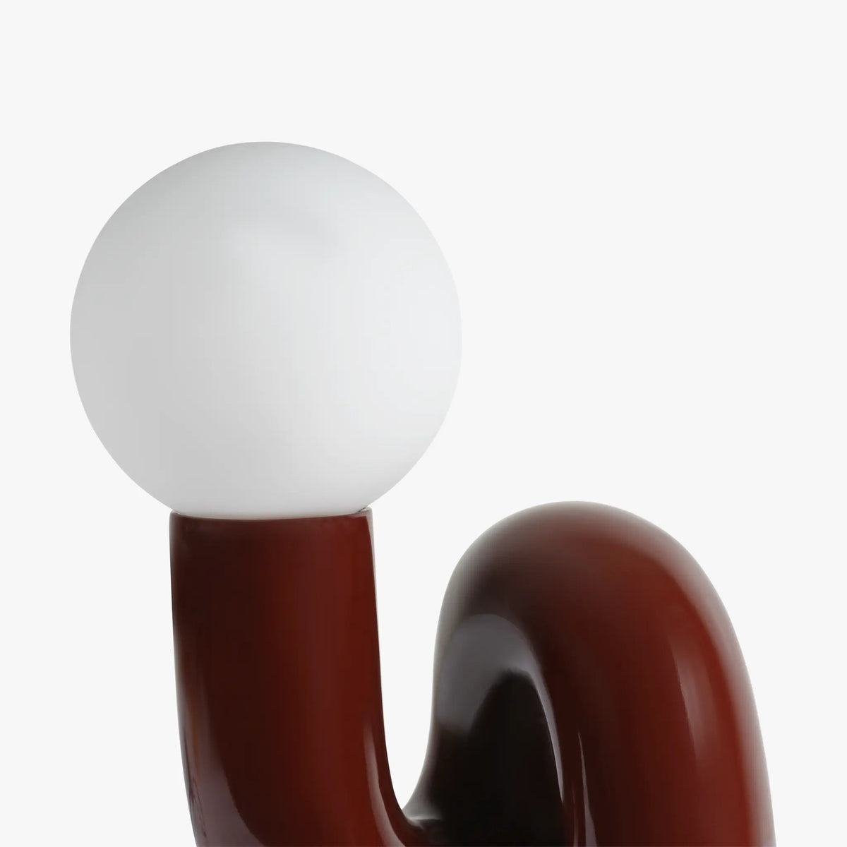 Torcetto Table Lamp in Burgundy Red - Top