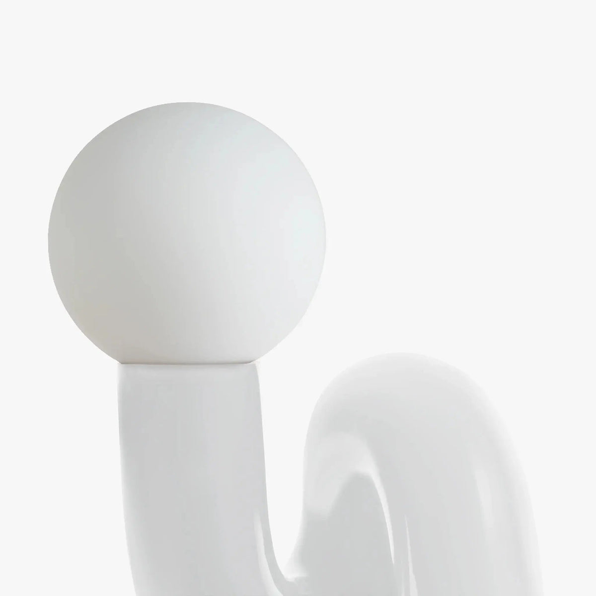 Torcetto Table Lamp in Ivory White - Top